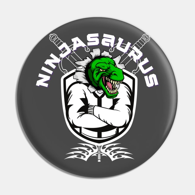 Ninjasaurus Pin by Rissenprints