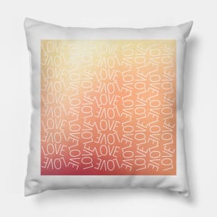 Love in orange and yellow Pillow