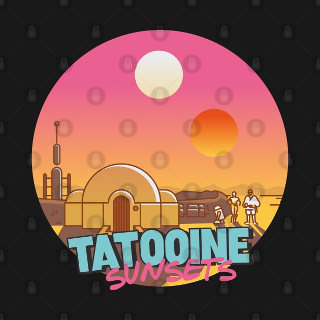 Tatooine sunsets vintage by chillstudio