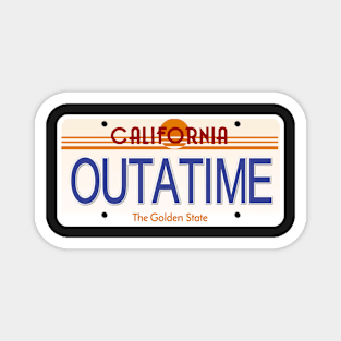 Outatime California State License Plate Magnet