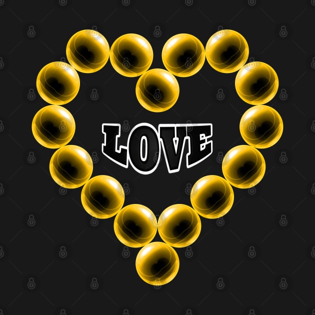 Love Heart in Yellow Color by The Black Panther