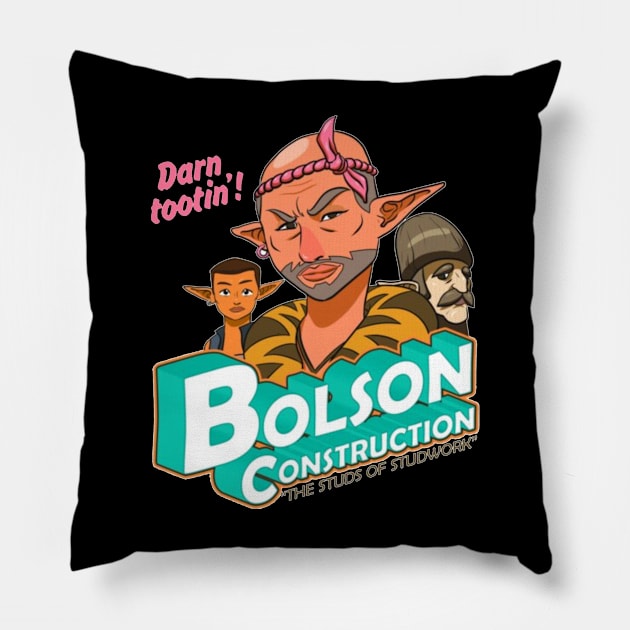 Bolson Construction Pillow by KaniaAbbi