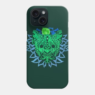 the magical mayan tiger in mexican pattern ecopop Phone Case