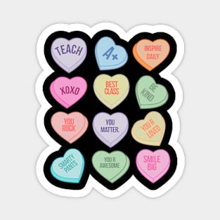 Funny Teacher Valentines Day Teach Heart Candy Magnet