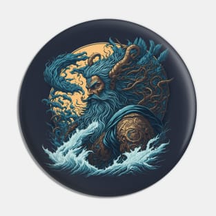 poseidon art Pin