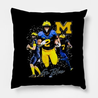 Michigan Go Blue Pillow