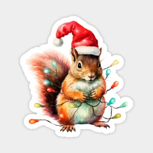 Xmas Squirrel Magnet