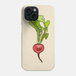 Radish cartoon illustration Phone Case