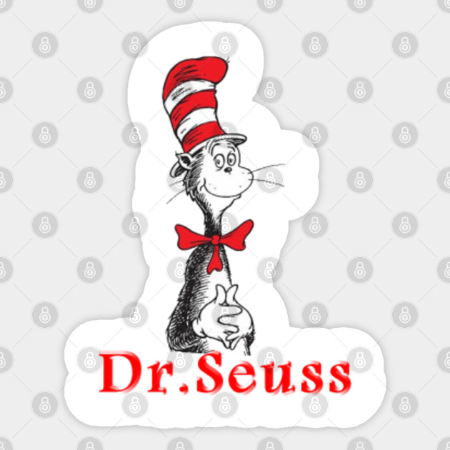 Dr Seuss The Cat In The Hat Face Dr Seuss Sticker Teepublic Au