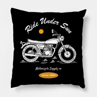 Vintage motorcycle Pillow