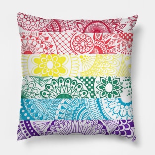 Mandala Pride Flag Pillow