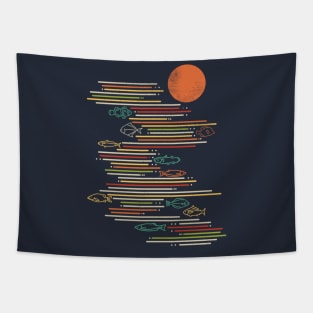 Lines of Fish Tapestry