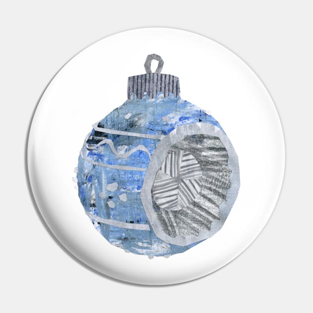 Bauble - Blue retro Pin by Babban Gaelg