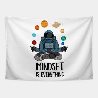 Astronaut Meditating, Yoga, Zen, Mindset Motivational Tapestry