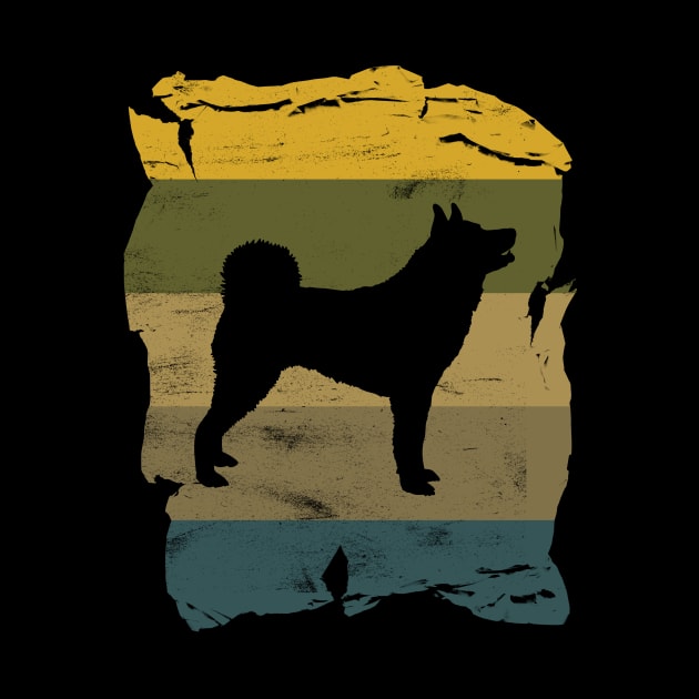 Karelian Bear Dog Distressed Vintage Retro Silhouette by DoggyStyles