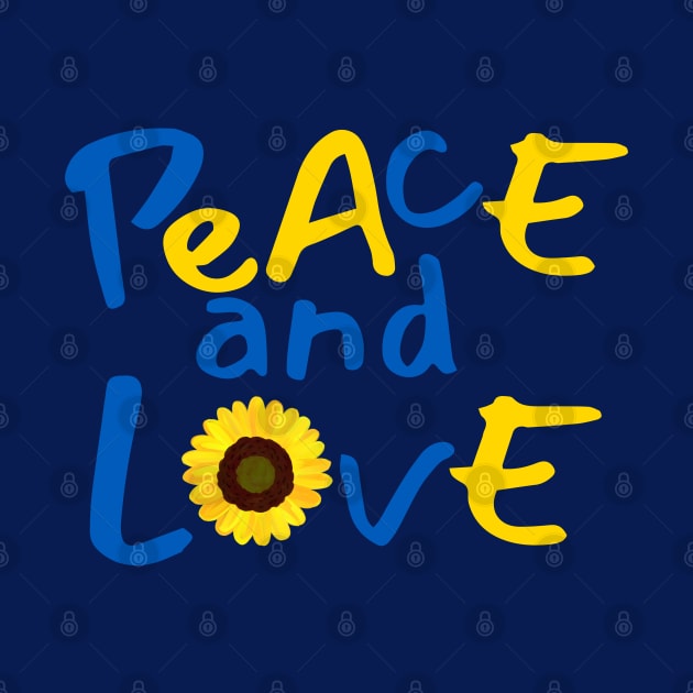 I stand with Ukrainian. Sunflower, peace and love. by WhaleSharkShop