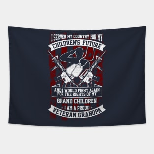 Veteran Grandpa Tapestry