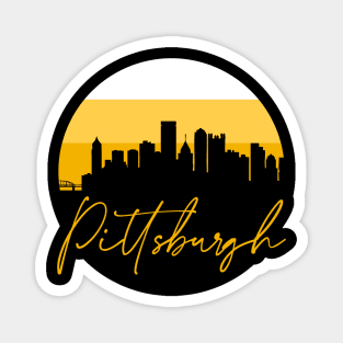 Pittsburgh Skyline Football Colors Magnet