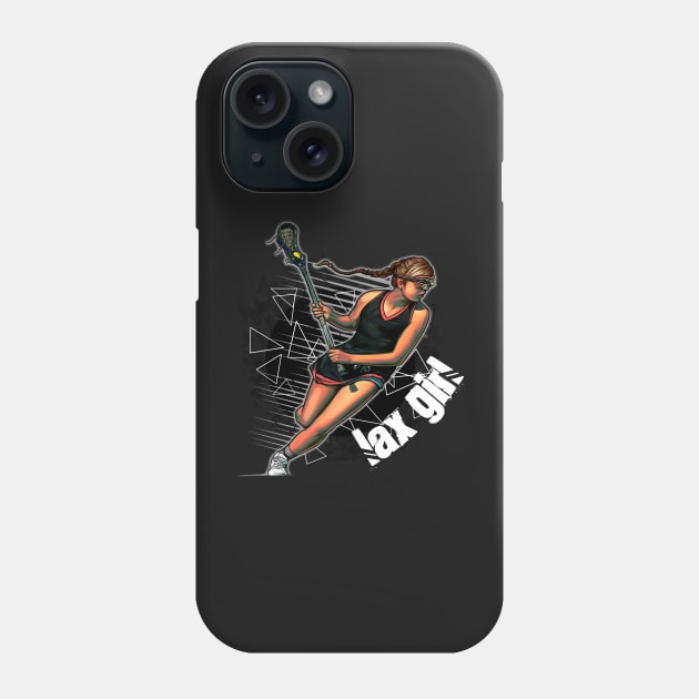 Lax Girl Lacrosse Player Phone Case by norules