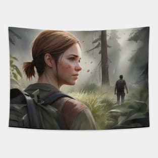 The Last of Us fan art - Joel and Ellie Tapestry