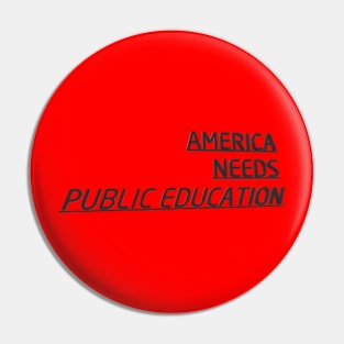 America Needs Public Education Pin