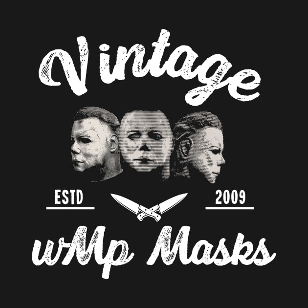 Vintage wMp Masks design for Dark shirts by wMp Masks