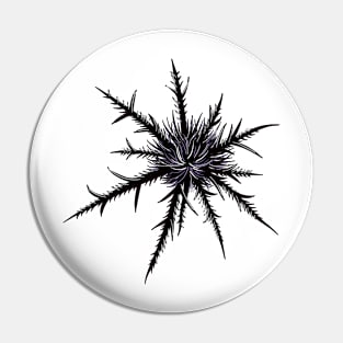 Dry Thistle With Sharp Thorns Gothic Botanical Art Pin