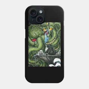 Cthulhu Feeding Cat - Cat Phone Case