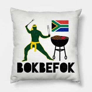 Bokbefok Braai Ninja Bok Rugby Supporter Pillow