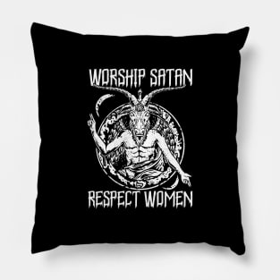 Satanic Baphomet - Worship Satan Respect Women Pillow