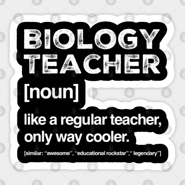 Biology Teacher Job Title Definition Style Career - Biology - Sticker