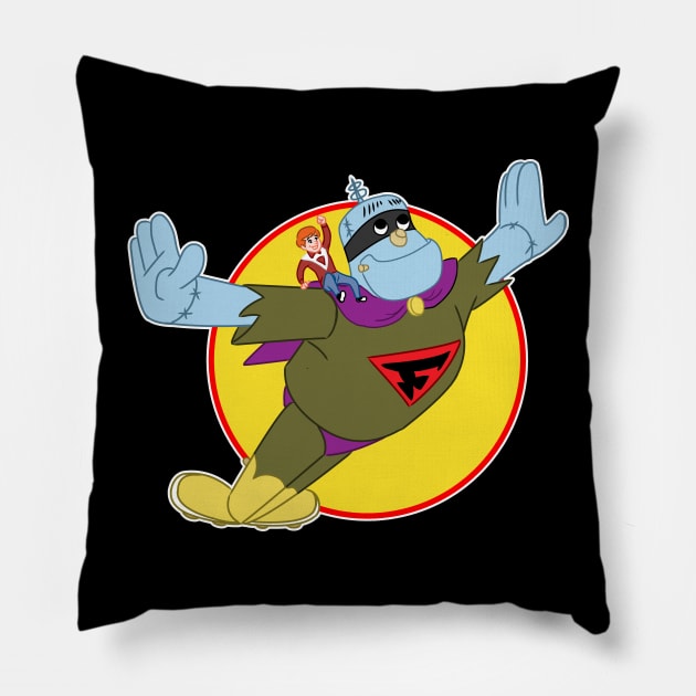 Frankenstein Jr Pillow by AlanSchell76