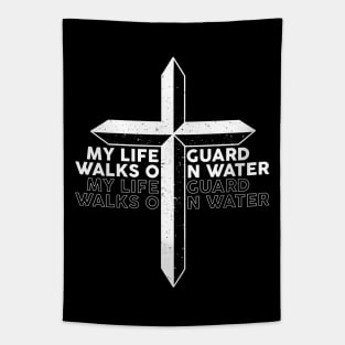 My Lifeguard Walks On Water God Jesus Lifeguard Tapestry