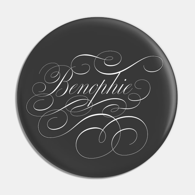 Benophie of Bridgerton, Sophie and Benedict in calligraphy Pin by YourGoods