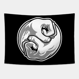 yin yang fist Tapestry