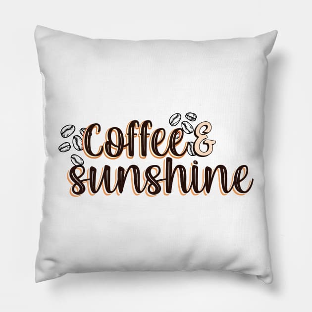 Coffee and sunshine Pillow by SamridhiVerma18