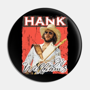 Hank Williams Jr On Guitar yellow color Pin