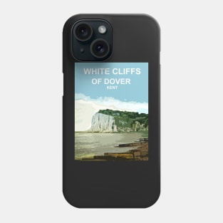 White Cliffs of Dover Kent. travel poster gift Phone Case