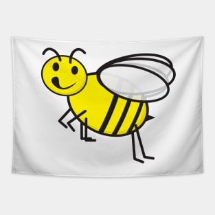 Smiling Bee flying clipart Tapestry