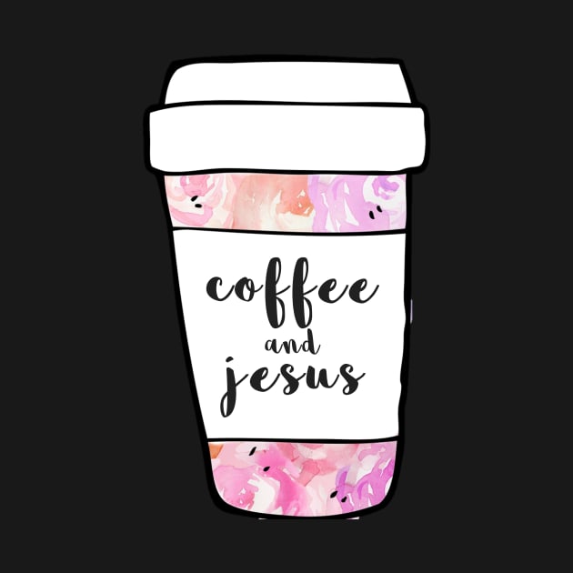 Coffee and Jesus Watercolor Mug by annmariestowe