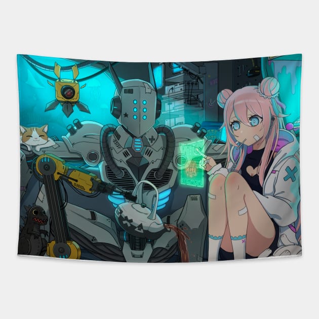 robot Tapestry by SUONIKO