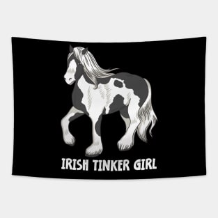 Horse Riding Horse Lover Horse Girl Irish Tinker Girl Tapestry
