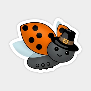 Thanksgiving Ladybug Pilgrim Magnet