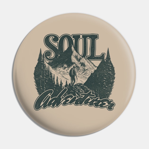 Vintage Retro Soul Adventurer Pin by metamorfatic