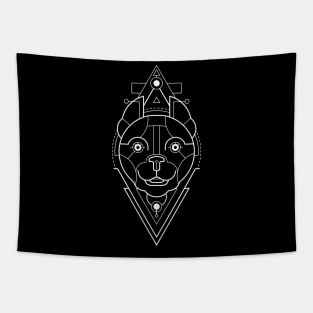 Pitbull Dog Sacred Geometry Art Tapestry