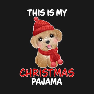 This Is My Christmas Pajama Doodle Hat and A Scarf Family Matching Christmas Pajama Costume Gift T-Shirt