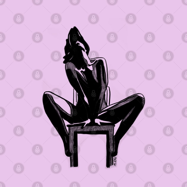 Woman on chair by PrintsHessin