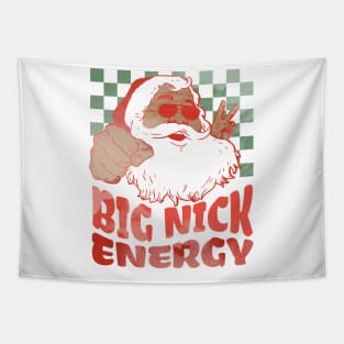 Retro Funny Santa Big Nick Energy Hilarious Christmas 2023 Gift Tapestry
