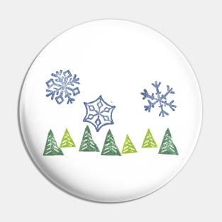 Snowy Trees Pin