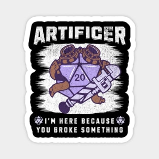 DnD Artificer Class Motto Magnet